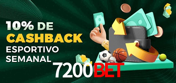 10% de bônus de cashback na 7200bet