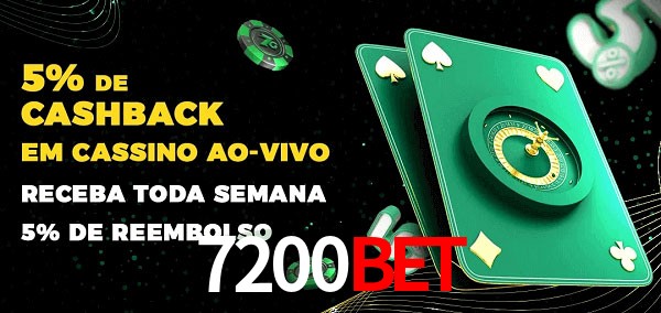 Promoções do cassino ao Vivo 7200bet